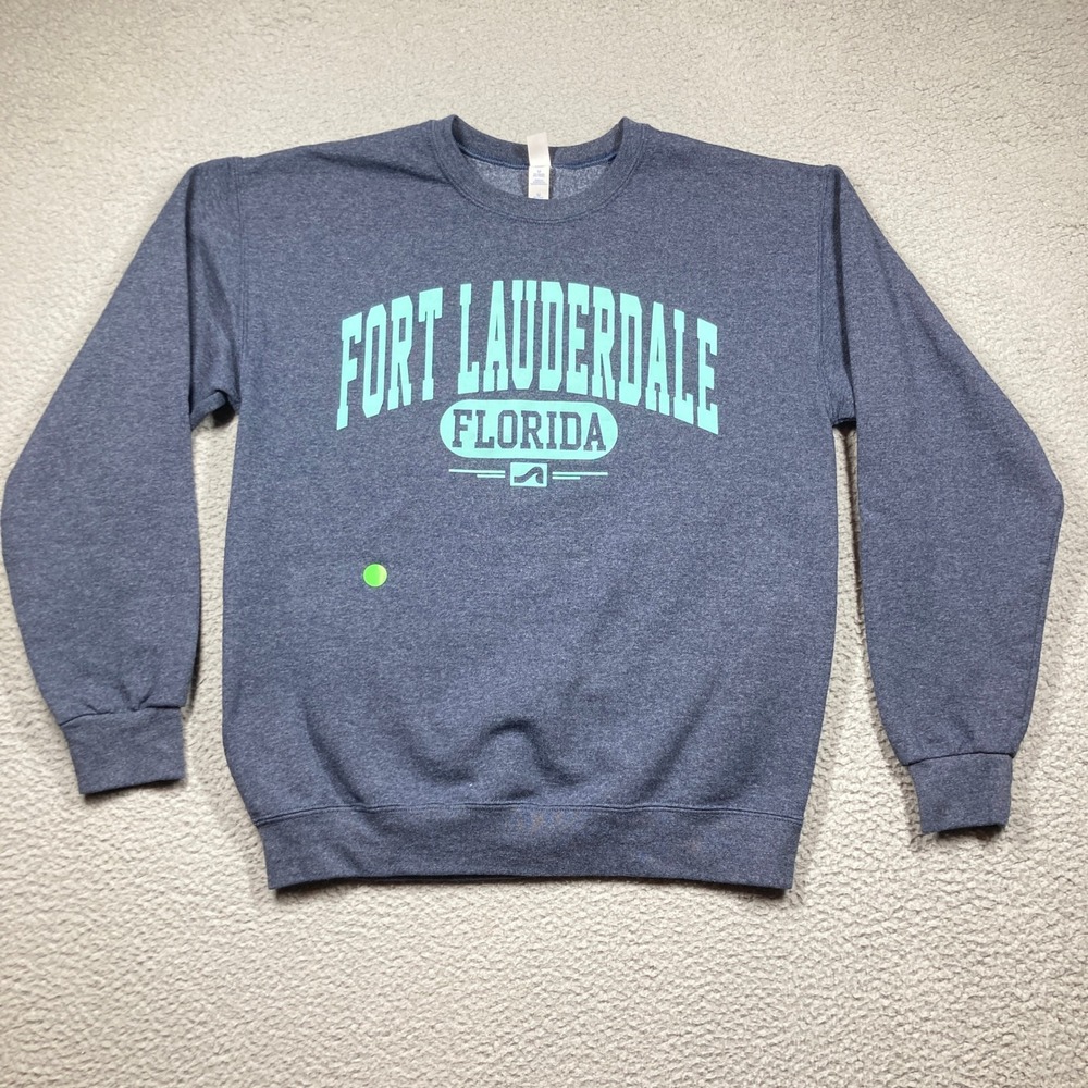 Fort Lauderdale Florida Crewneck Sweatshirt Men's Medium ‎ Jerzees Nublend